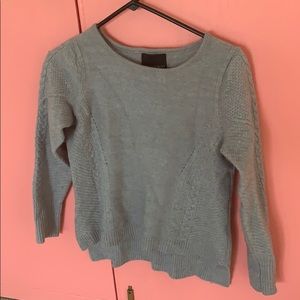 Cynthia Rowley wool cable knit grey sweater size M